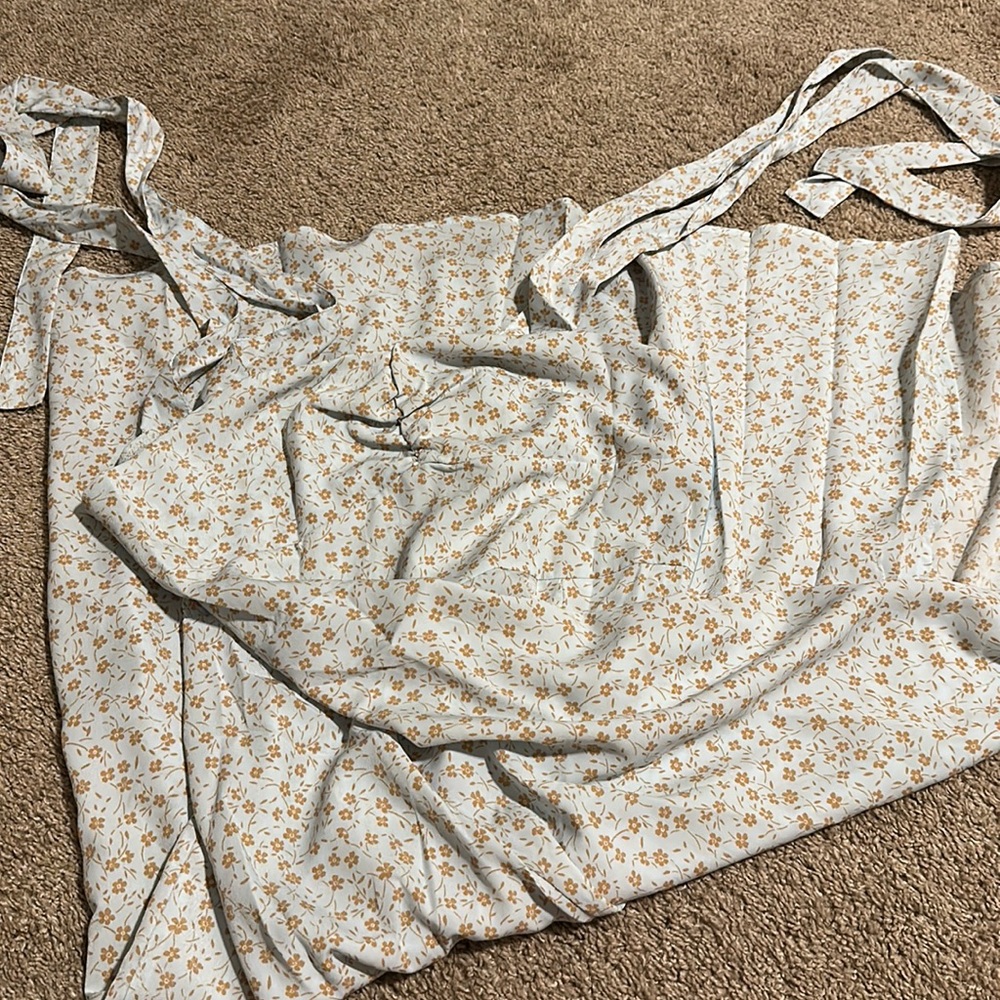 Tie Strap Floral Dress
